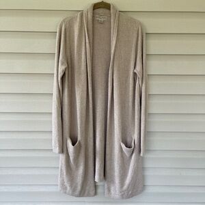 Barefoot Dreams Cozy Chic Lite Cream Colored Cardigan Size Large